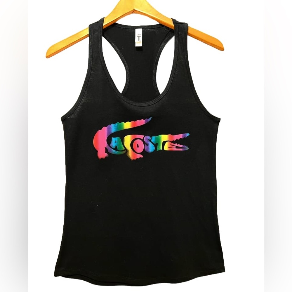 LACOSTE DESIGN COLOR CHANGING WOMENS TANK TOP HANDMADE